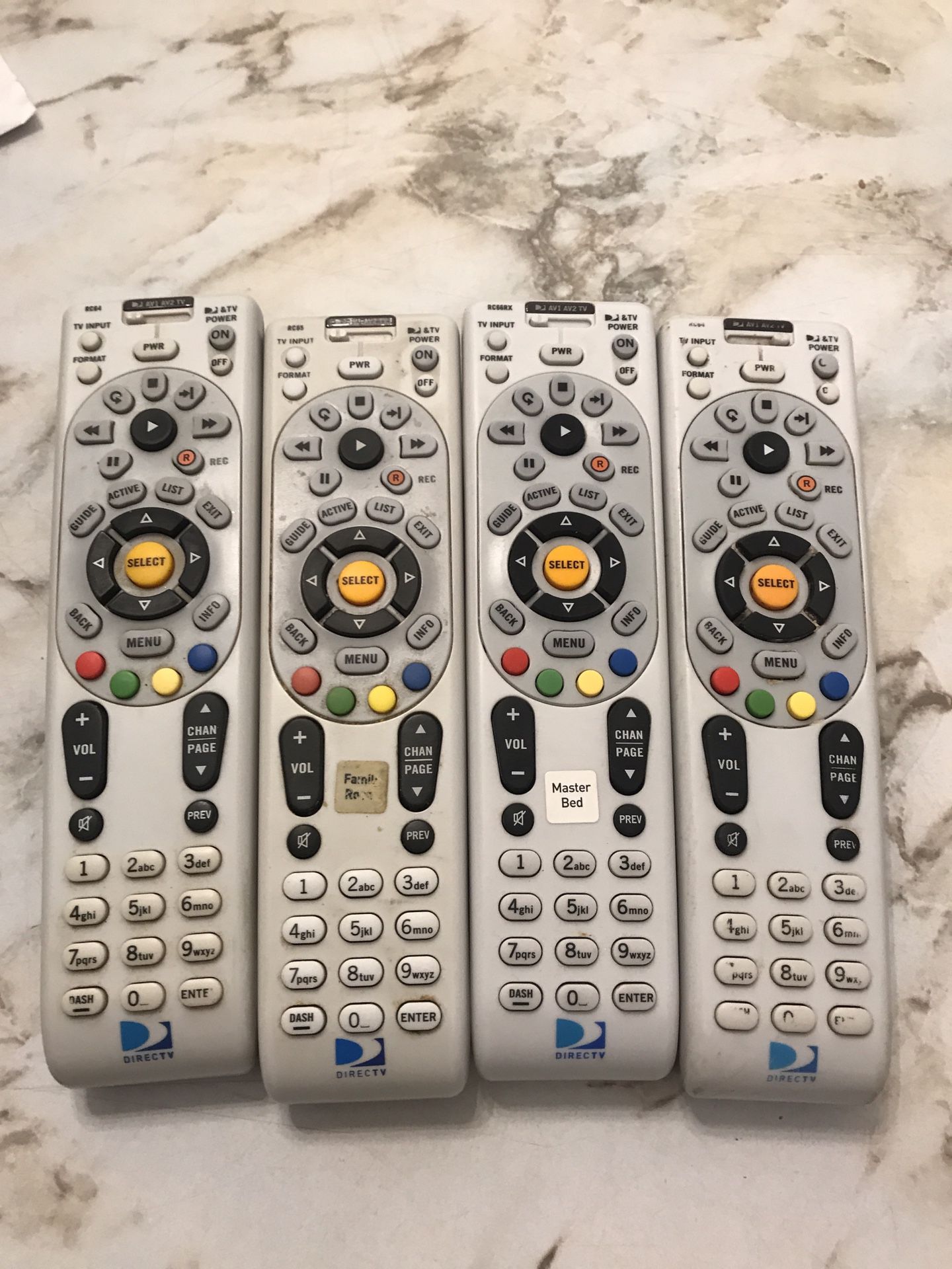 4 Directv remotes