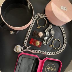Juicy Couture Necklace bracelet and Earrings Perfumes lot