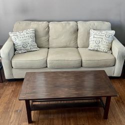 Sofa, End Tables, Lamps And Coffee Table Set