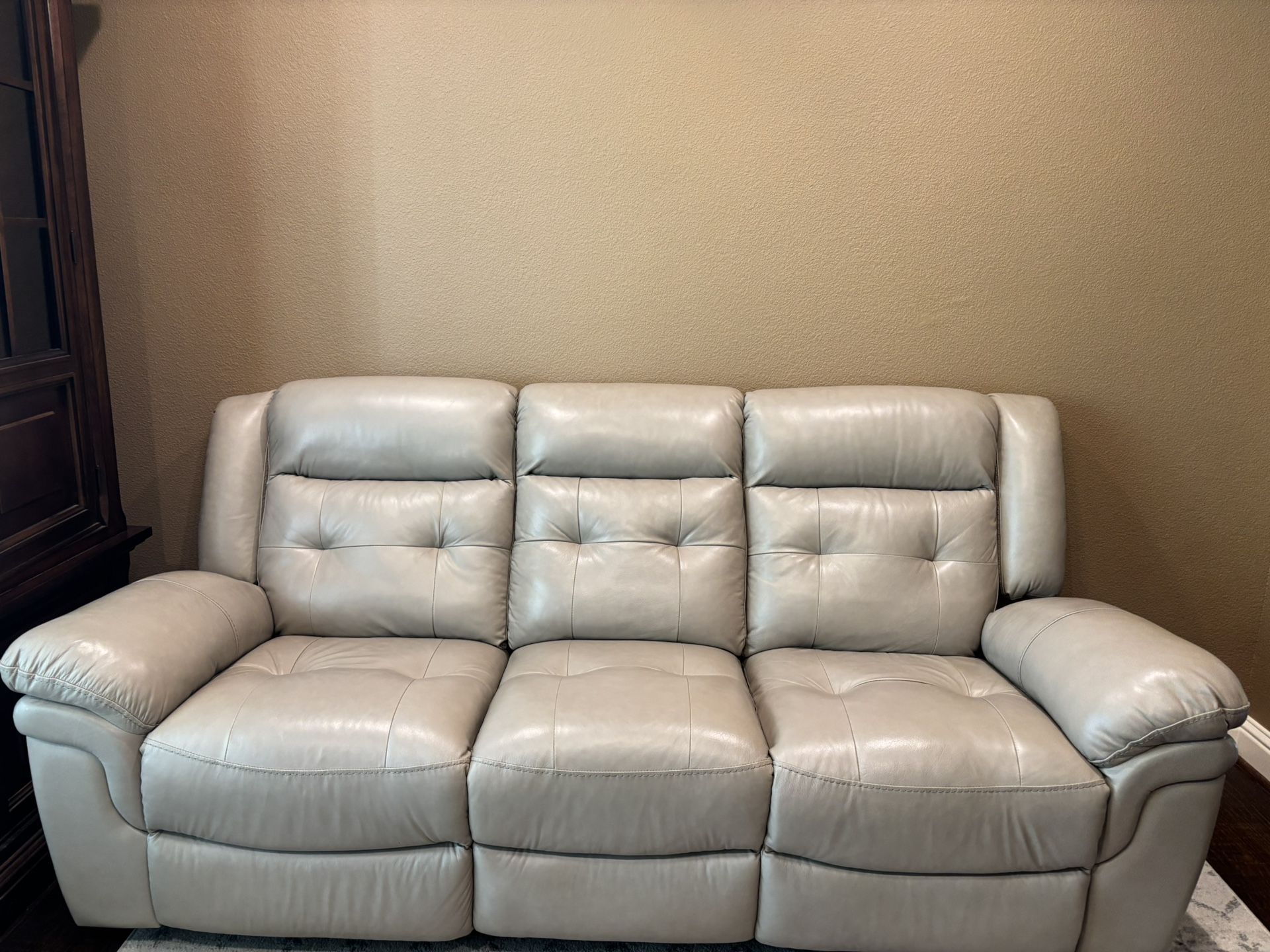 Leather 3 Pc Sofa , Loveseat,  Recliner Chair Set