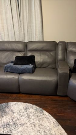 Italian leather couches sectional