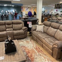 New Brown 3 Piece Couch Set 