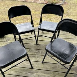 Folding metal chairs