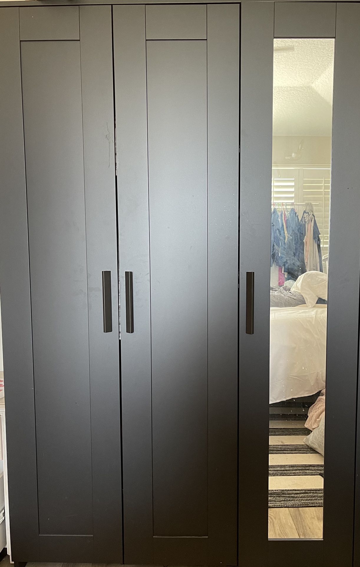 Black Ikea Closets Together… There Are 2,  Can Be Sold Separate 