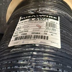 #4 500ft THHN Copper Stranded Electric Wire New Spool