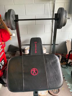 Workout bench with weights