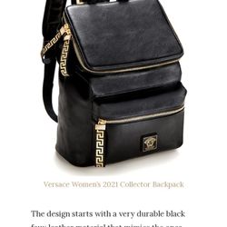 AUTHENTIC VERSACE MEDUSA AND GREEK KEY MOTIF BACKPACK