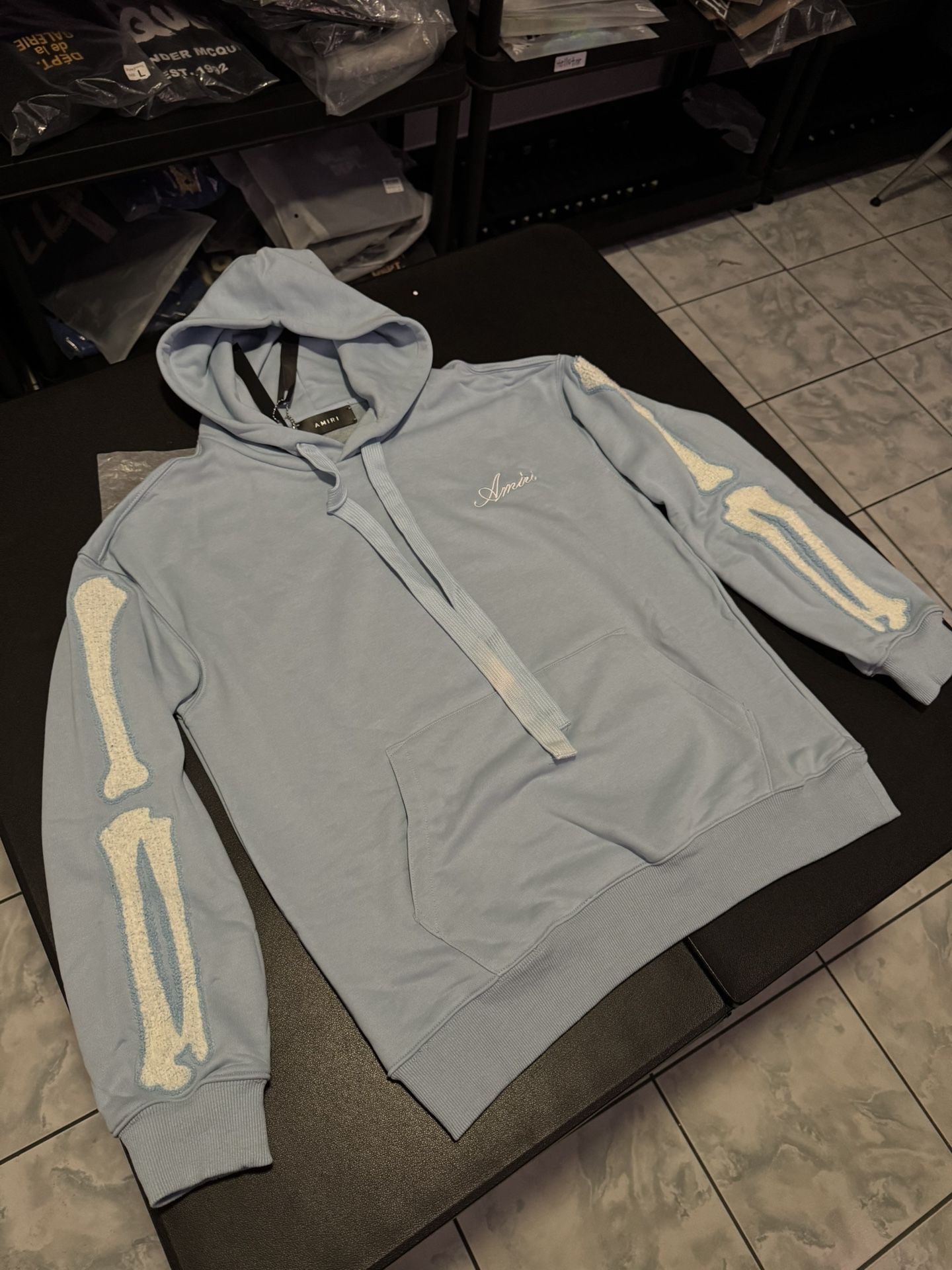 A Miri Sky Blue Bones Hoodie Unisex