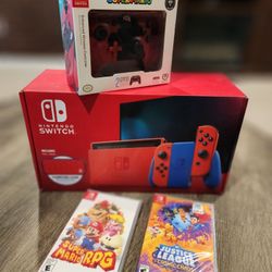 Nintendo Switch Red And Blue Super Mario Special Edition Bundle (Brand New)