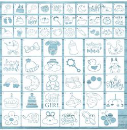 60 baby shower themed stencils