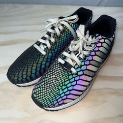 Adidas ZX Flux Xeno Reflective Mens Size US 10 Black Multicolor