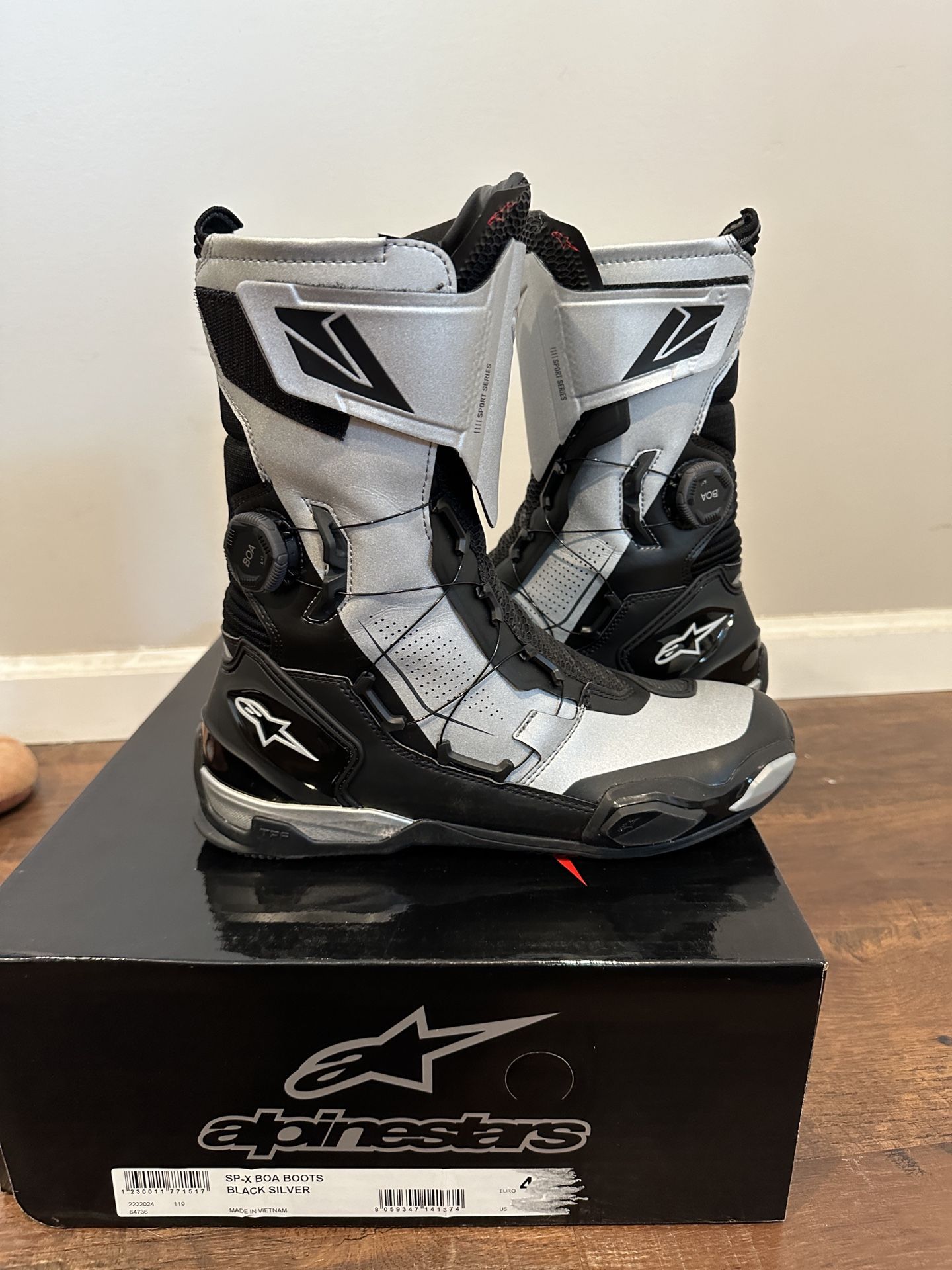Alpinestars SP-X Boa Motorcycle Boots Size EU 43 / US 9M for Sale