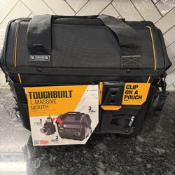 ToughBuilt ClipTech Series Massive Mouth 16" Tool Bag Wide-Opening Design, 38 Pockets