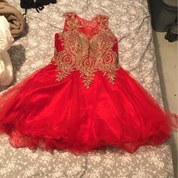 Red And Gold Dress