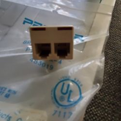 telephone T-adapter 1-male to 2 female