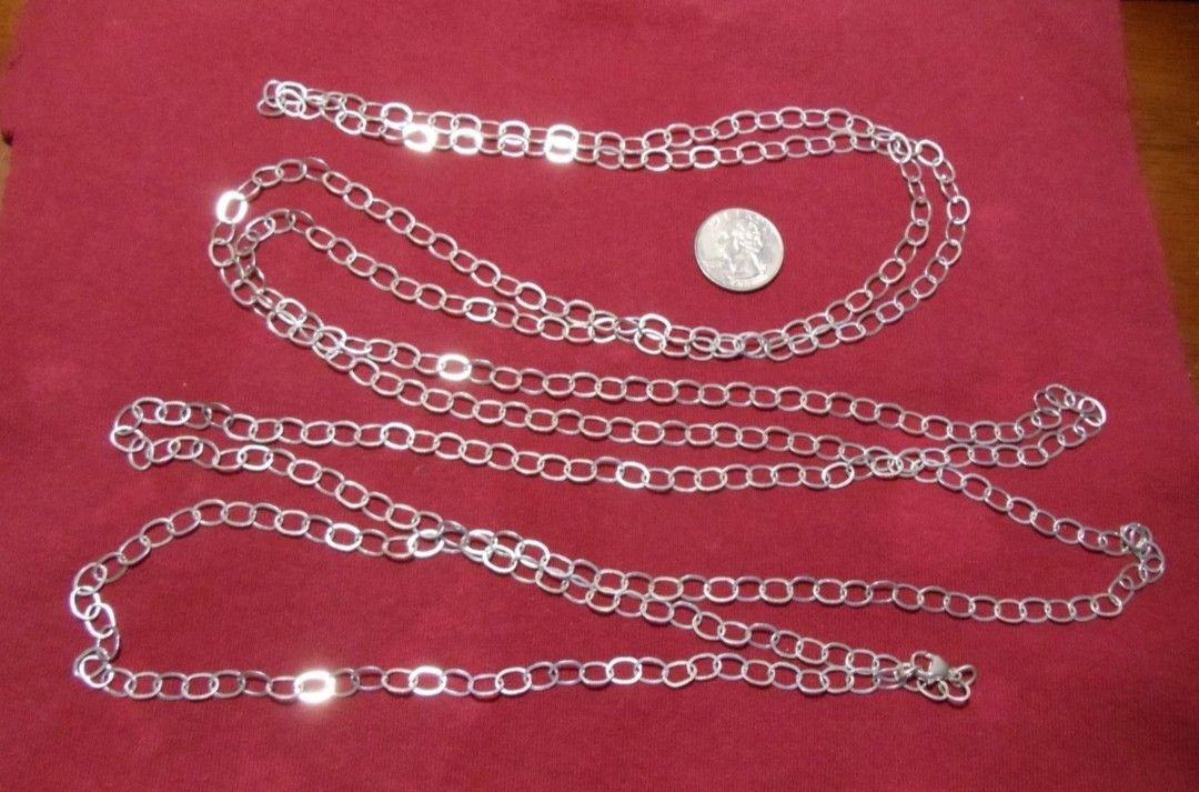 9 Feet Of .925 Sterling Silver Chain (Extreme Opera Length)