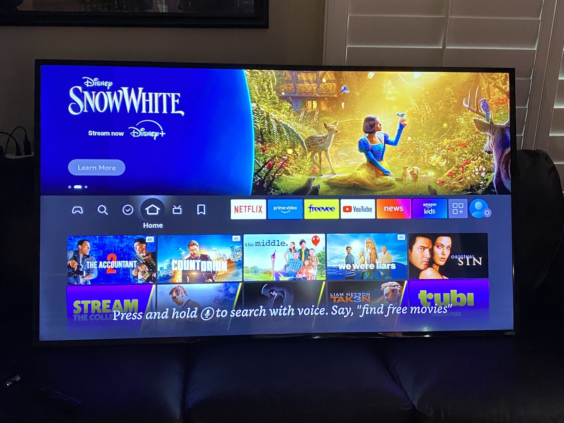 65-inch TV Vizio D-Series UHD 3840x2160 LED Smart TV D65-E0+ Fire Stick 4K,