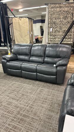 Manwah Enola Grey Manual Reclining Sofa | Stone Grey