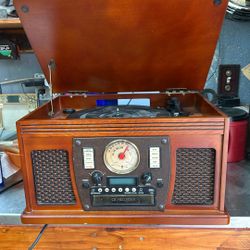 Vintage Mahogany Audio Consol