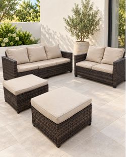 4-Piece Outdoor Wicker Patio Furniture Set – $369.99