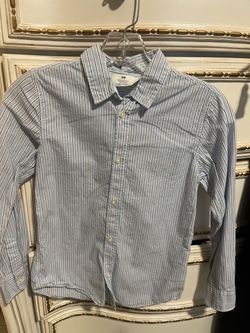 H&M Kids Boys Long Sleeve Striped Button-Down Shirt