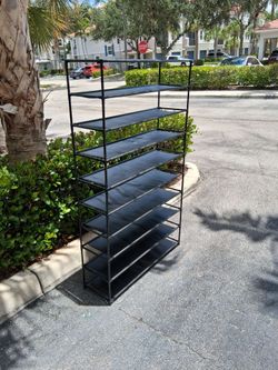 50-Pair fabric shelf standing shoe Rack W37" D11" H62.5"