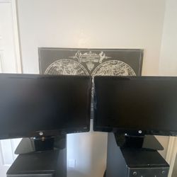 Dual 23” HP Monitors