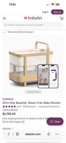 Cradlewise 2n1 Bassinet to Crib