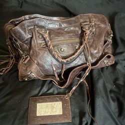 Balenciaga leather handbag authentic vintage handbag