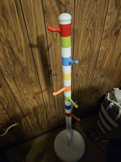 Vintage Ikea Krokig Memphis Style Standing Coat Rack 