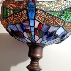 ANTIQUE BRONZE DRAGON FLY FLOOR LAMP 