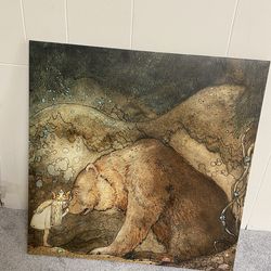 IKEA PJÄTTERYD Princess an bear canvas wall art 22in x 22in