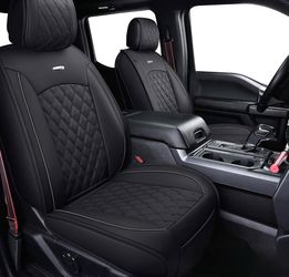 Car Seat Covers for Ford F150 F250 F350 F450 Truck (Black)