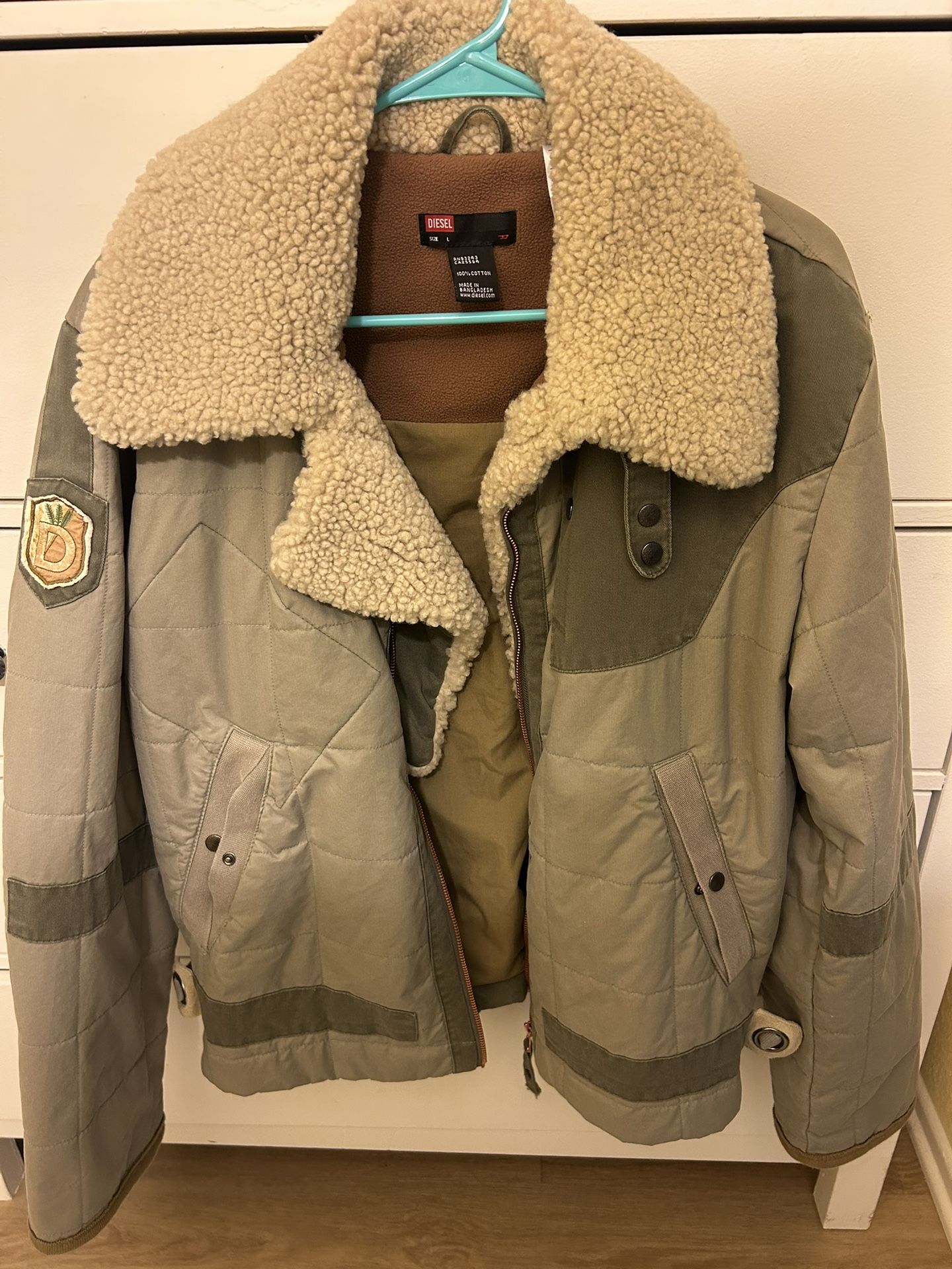 Diesel Vintage Sherpa Bomber Jacket (NWOT)
