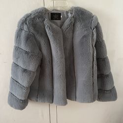 Grey soft Fix Fur Coat