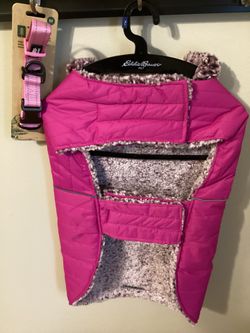 NWT Eddie Bauer Dog Coat &  True Canine Collar