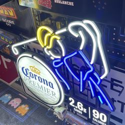 Neon golfer