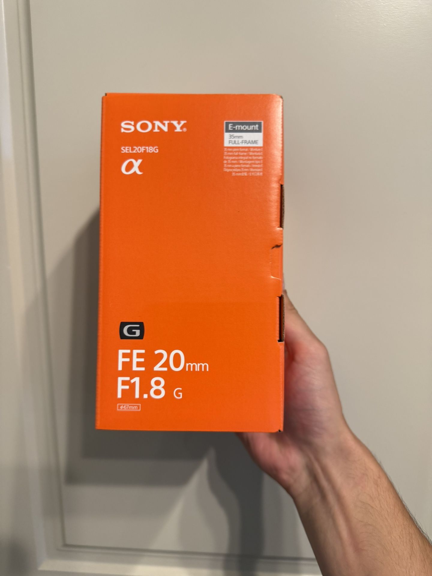 Sony Fe 20mm f/1.8 G SEL20F18G E-Mount Lens