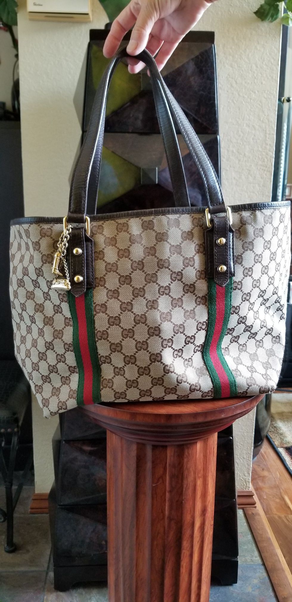Gucci Tote Bag GG Pattern Jolicoeur Immaculate Condition with Rare Charms (Authentic)