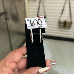 Diamond Hoop Earrings 10k 
