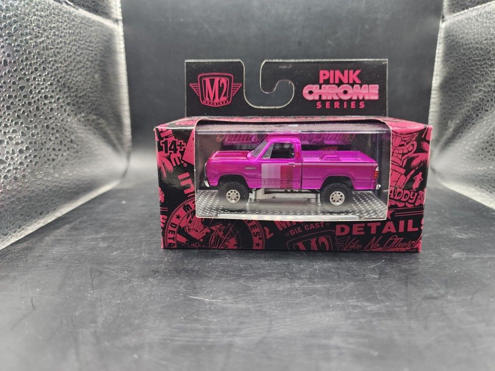 M2 Machines Pink Chrome 1979 Dodge 150 Powe Wagon Pickup