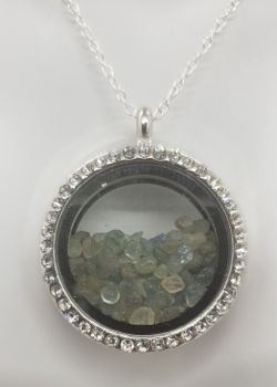 Natural Montana Sapphire filled Locket