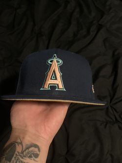 Navy Blue/peach UV Angels Hat 7 1/4