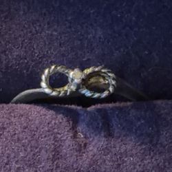 Silver Ring With Genuine Diamond 