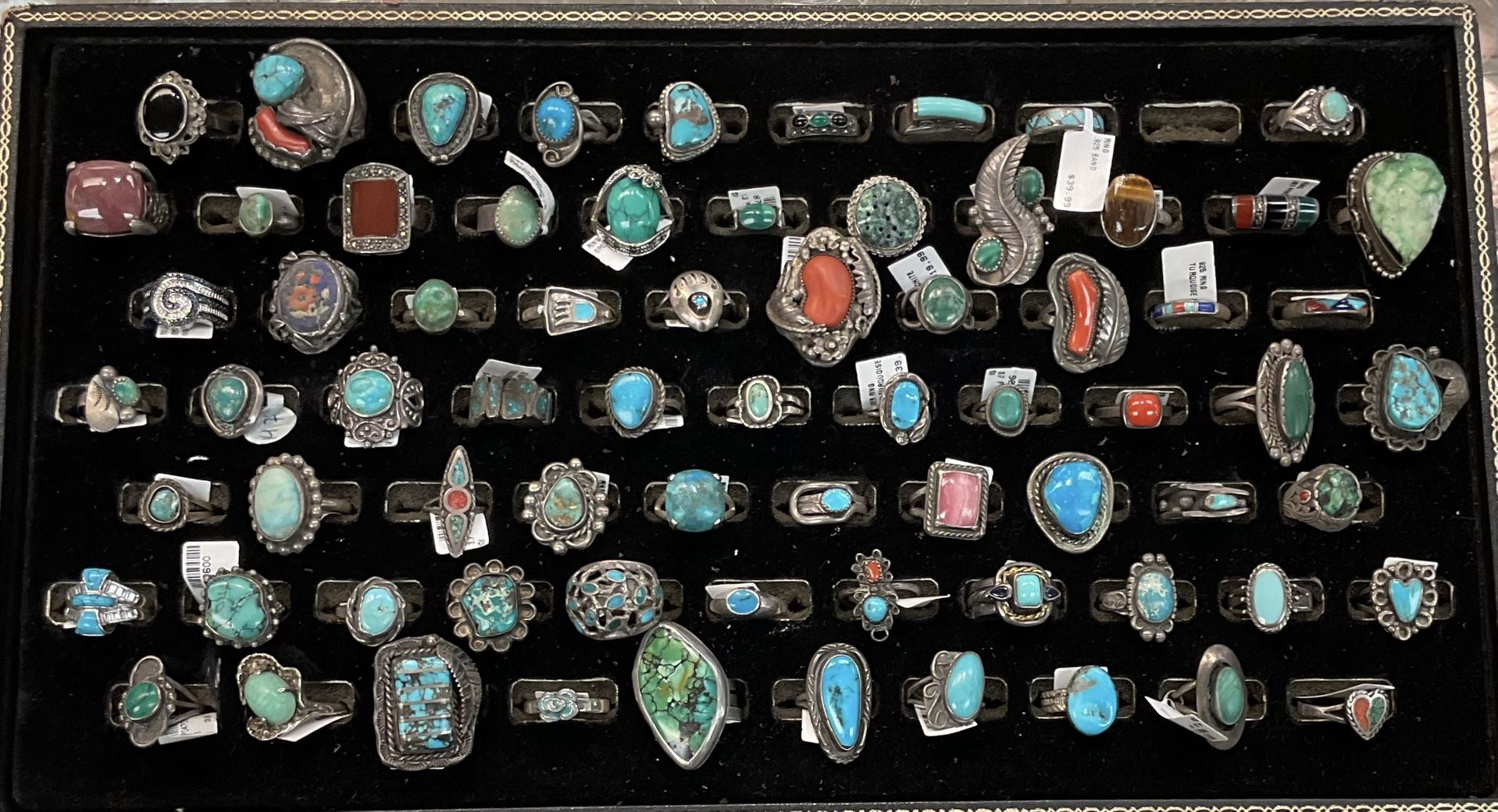 925 Sterling Silver Rings Bracelets Turquoise Coral Jewelry
