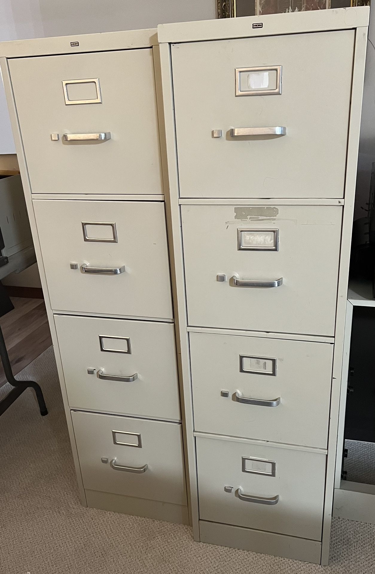 Hon Metal 4 Drawer File Cabinets $40 Each