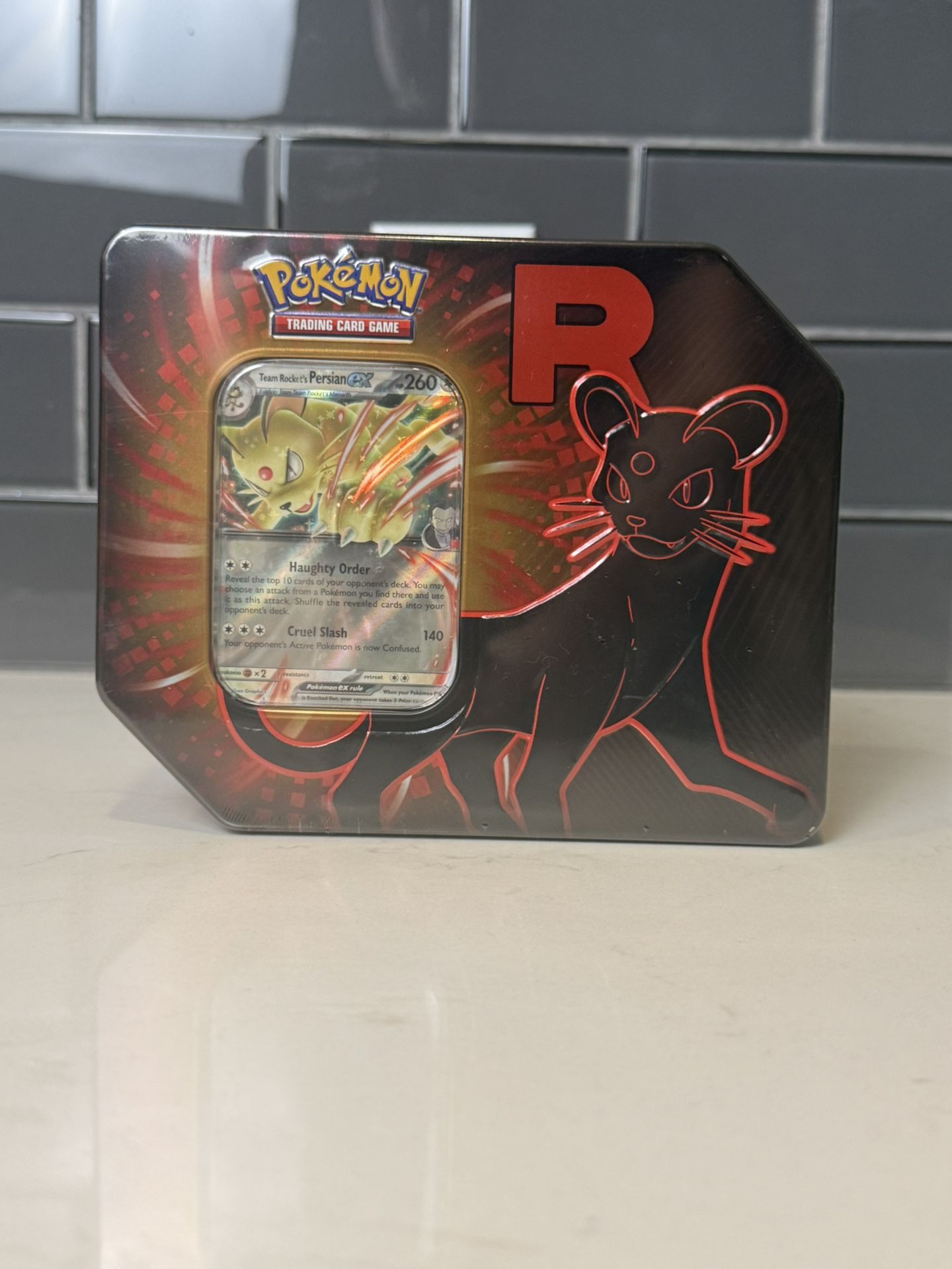 Pokemon TCG Destined Rivals Team Rocket Tin Persian