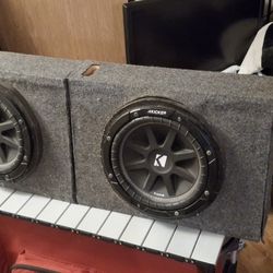 2 Kicker Subs And Sub Boxes