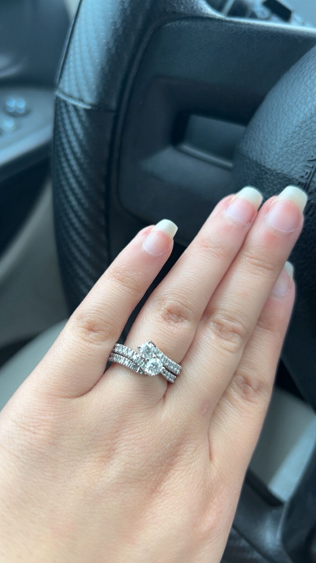 White Golf Dimond Ring