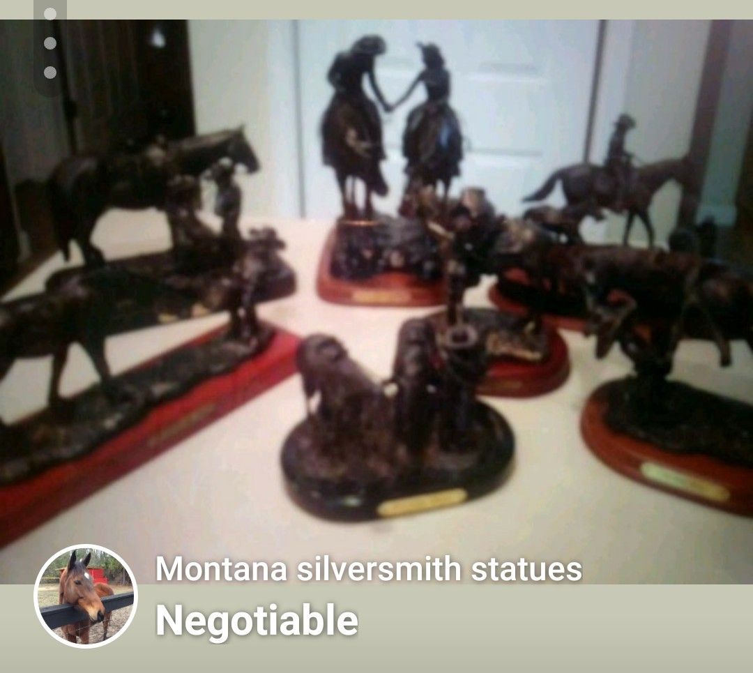 Montana silversmith statues